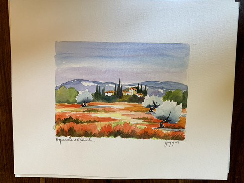 Aquarelle originale j - originale, 24*30
