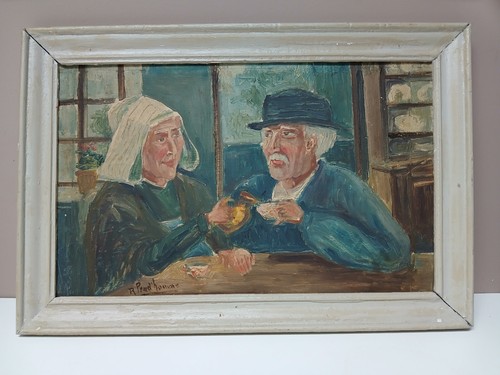 Huile sur panneau r - huile,