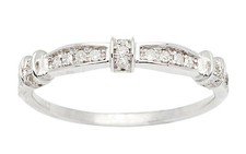 10k or Blanc 1/5ct Contourné