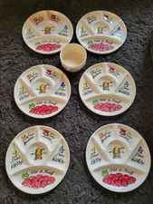 LOT de 6 ASSIETTES à FONDUE