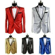 Hommes Sequin Costume Haut
