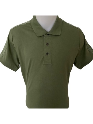 Polo vert foncé avec bande