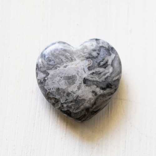 Coeur jaspe picasso 30mm - coeur,