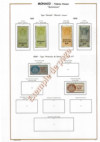 Monaco timbres fiscaux album - timbres,