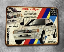 Plaque métal Peugeot 205