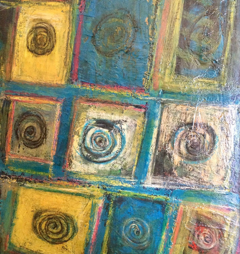 Tableau art brut abstrait - tableau,