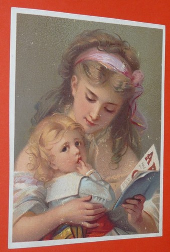 Chromo 1875 1885 jeune fille - chromo, 1875-1885