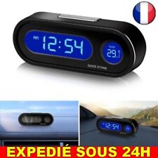 ✅ Horloge électronique Voiture Tableau Bord Heure Température Thermomètre Auto