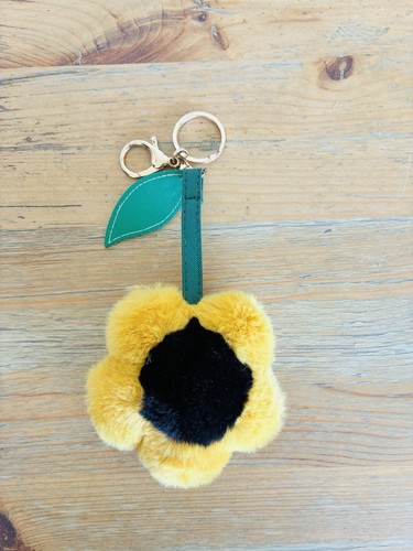 Porte clé fleur peluche - fleur,