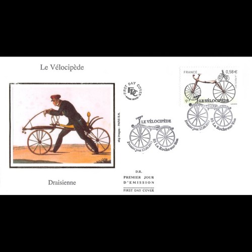 Fdc soie le vélocipède - soie,