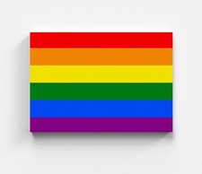 Tableau sur toile LGBT Pride drapeau images peinture murale amour gay XXL...
