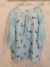 Blouse bleu clair photoprint
