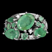 925 Bague en Argent Ovale