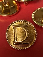 Lot De 5 Boutons Or Haute Couture Christian Dior