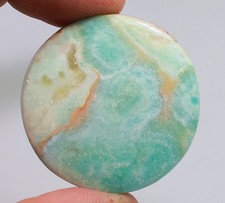 Cabochon rond Aragonite bleu