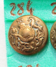 BOUTON UNIFORME MILITAIRE ANGLAIS, ARMOIRIE: BLASON LION LICORNE COURONNE D:17mm
