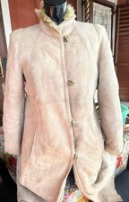 Veste En Peau Lainée Marron