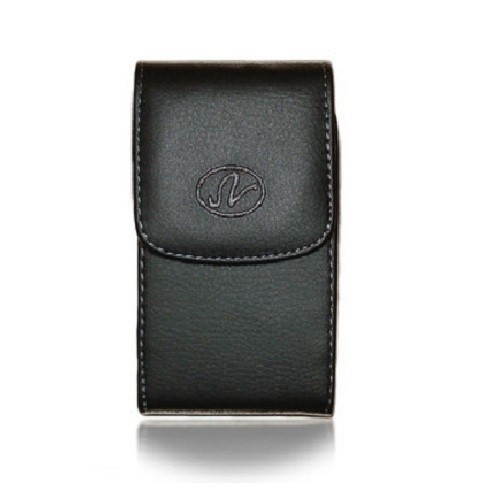 Black vertical leather - black,