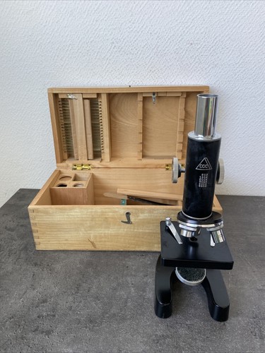 Ancienne boite microscope - ancienne, coc