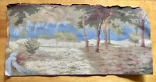 ANCIEN PAPIER PEINT PAYSAGE FRISE ANNEES 30 ART DECO VINTAGE  FRENCH WALLPAPER