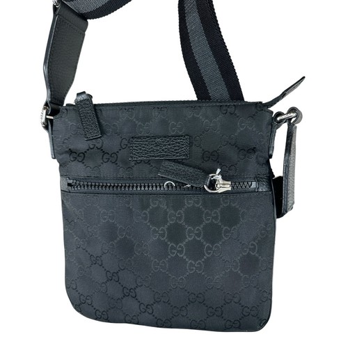 Gucci nylon flat messenger - gucci, gg