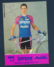 CYCLISME carte cycliste SERPELLINI MARCO équipe LAMPRE Panaria 1995 Signée