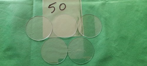 Ancien verre rond plat - 1,