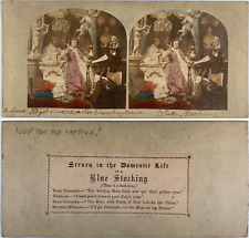 Famille dans leur chambre à coucher, Blue Stocking: le Divorce, Vintage albumen 