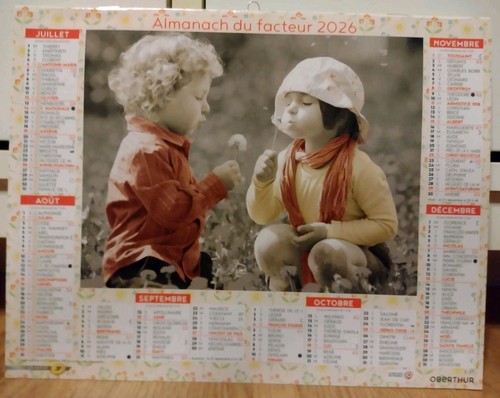 Calendrier poste 2026 - poste,