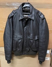 GENUINE VINTAGE US SCHOTT 684 SM LEATHER FLIGHT JACKET BROWN SUPER EX ! SIZE 48