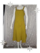 E -  Robe Asymétrique Déstructurée Moutarde   Indies Taille 3 - 38 /40