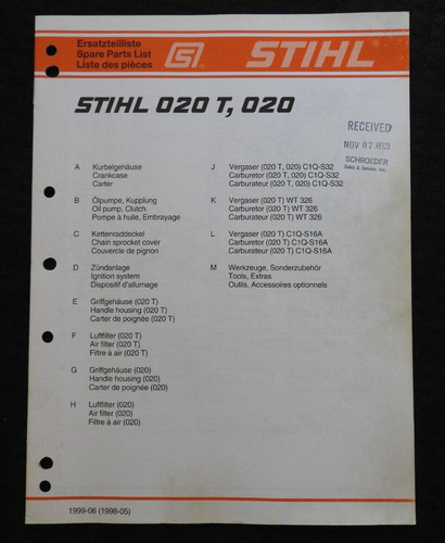 Catalogue des pièces - des,