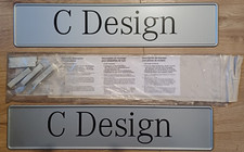 Lot 2 plaques métal immatriculation MERCEDES C DESIGN   plaque de type