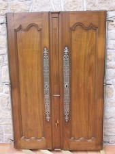 paire de PORTE d'armoire ancienne en bois massif