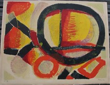 Gustaaf Gustav BOLIN - Lithographie lithograph ombre & lumière 1974