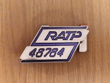 Insigne RATP vintage numéro
