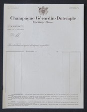 Facture Vierge  Champagne