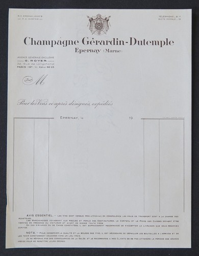 Facture vierge champagne - facture,