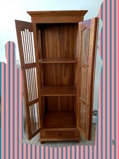 armoire bibliothèque ajourée en teck maison du monde  colori teck marron très lu