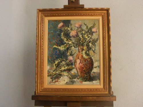 Huile sur isorelle - , pierre