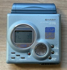 Lecteur PORTABLE MINIDISC REGORDER SHARP Model MD MT88H(BL) Bleu Testé OK
