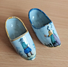 Paire de salerons, Salière et poivrière, HB QUIMPER en forme de sabots, couple