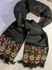 "Cravate" de femme soie noire