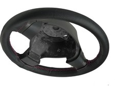 Couvre Volant En Cuir Perforé Pour Audi A4 B7 2005-2008 Avec Couture Rose
