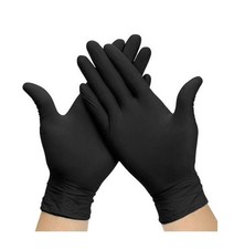 Gants Jetables en Nitrile Noir Sans Poudre Sans Latex Anti-allergie boite Neuf