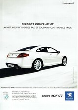 Publicité Advertising 109 2009  Peugeot  coupé 407 GT V6
