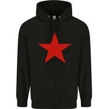 Sweatshirt À Capuche Rouge