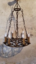 Suspension fer forgé 8 feux