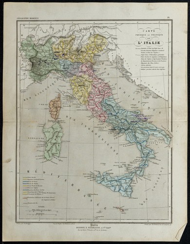 1857 carte physique - 1857,