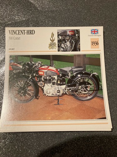 Carte fiche moto collection - fiche,